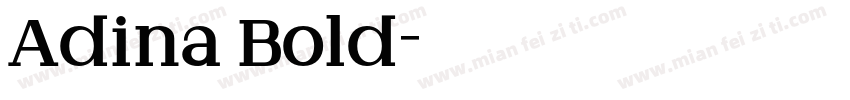 Adina Bold字体转换